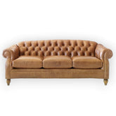 Chesterfield Leather Tufted Sofa Leather Lounge Couch 3 Seater CHSE17
